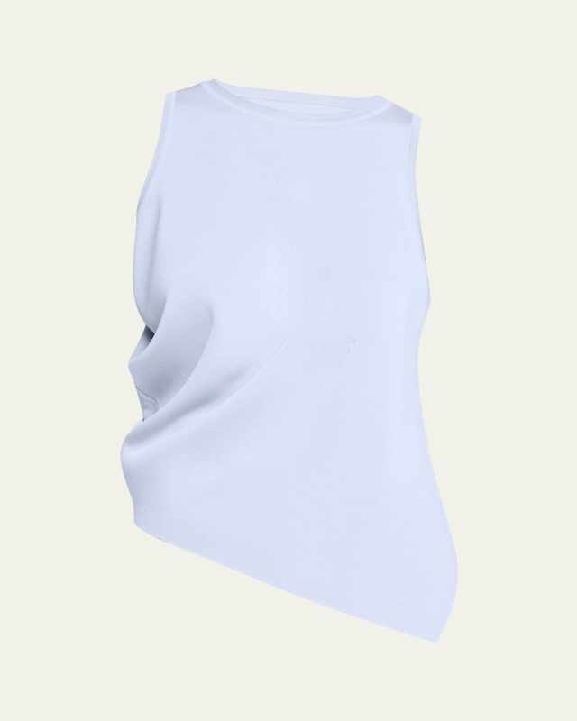 Luster Draped Knit Tank Top